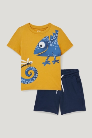 C&A Set Sleeve And In-conversion Bomull T-shirt Pojke Gula | LYDCR-5843