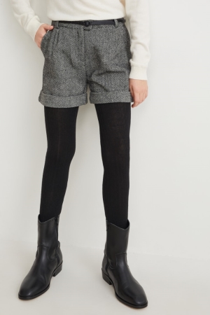 C&A Set With Belt And Tights 3 Piece Långbyxor Tjej Svarta | IHWLS-4270