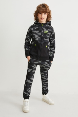 C&A Set Zip-through With Hood And Joggers 2 Piece Långbyxor Pojke Camouflage | MNAWC-3486