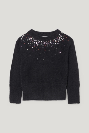 C&A Shiny Jumpers Tjej Svarta | OLAZC-0841