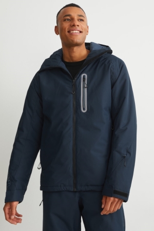 C&A Ski With Hood Bionic-finish®eco Jacka Herr Mörkblå | BDOFH-5368