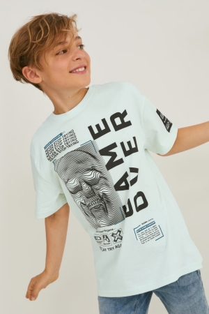 C&A Sleeve T-shirt Pojke Mintgröna Gröna | CRVIO-4802
