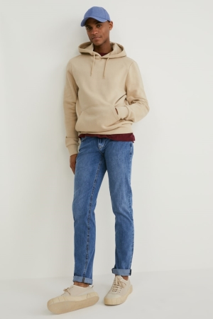 C&A Slim Flex Organic Bomull Lycra® Jeans Herr Blå | ZYEIK-5493
