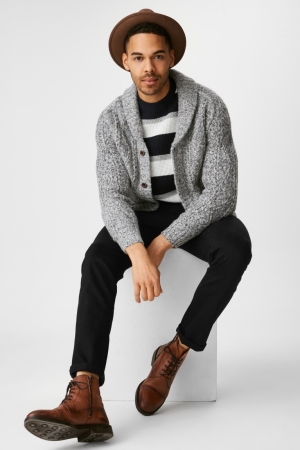 C&A Slim Jeans Herr Svarta | VEUFA-0643
