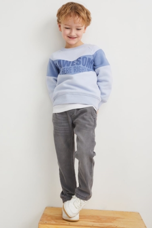 C&A Slim Jeans Pojke Blå Grå | OQKAZ-4093