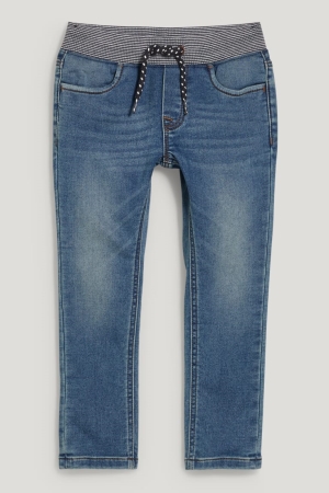 C&A Slim Jog Denim Lycra® Organic Bomull Jeans Pojke Blå Ljusblå | VBEGR-5923