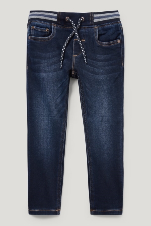 C&A Slim Jog Denim Organic Bomull Jeans Pojke Blå Mörkblå | ZGCMB-3974