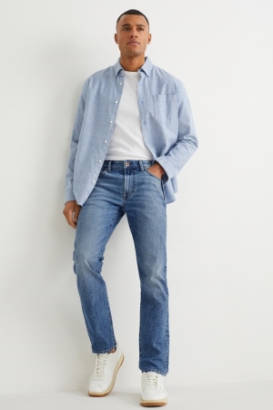 C&A Slim Lycra® Jeans Herr Blå Ljusblå | FATSG-5812