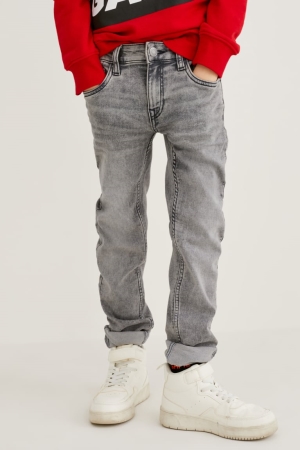 C&A Slim Organic Bomull Jeans Pojke Blå Grå | OQRFK-1248