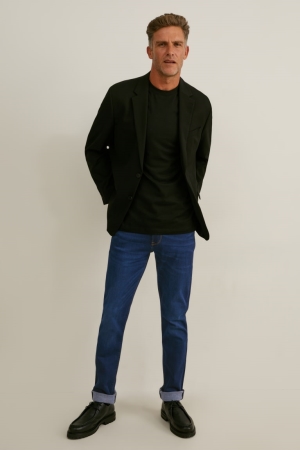 C&A Slim Recycled Jeans Herr Blå Mörkblå | OUITR-6510