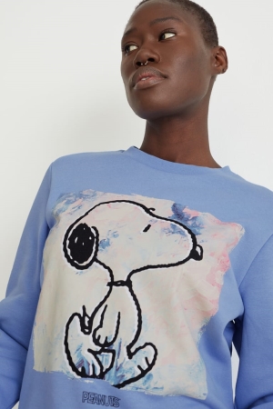 C&A Snoopy Tröjor Dam Ljusblå | UCPJS-5280