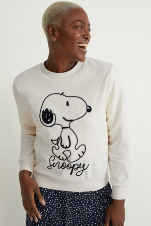 C&A Snoopy Tröjor Dam Vita | MJKXC-0145