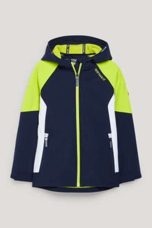 C&A Softshell With Hood Jacka Tjej Mörkblå | IPVOD-2869