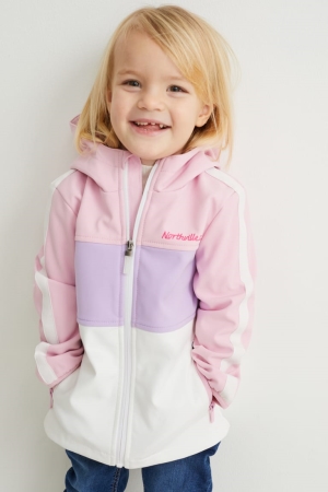 C&A Softshell With Hood Jacka Tjej Rosa | LISNZ-0791