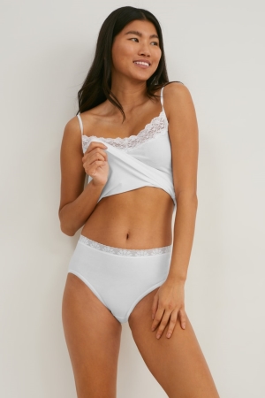 C&A Speidel Multipack Of 2 Briefs Organic Bomull Underkläder Dam Vita | CLZGR-0482
