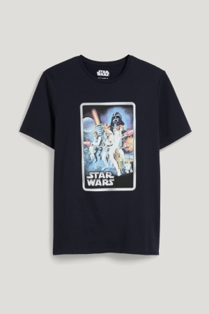 C&A Star Wars T-shirt Herr Mörkblå | VZMOH-6742