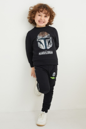 C&A Star Wars: The Mandalorian Joggers Långbyxor Pojke Svarta | RDJZS-5973