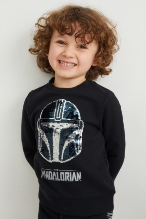 C&A Star Wars: The Mandalorian Shiny Tröjor Tjej Svarta | NPIUR-0245
