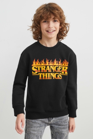 C&A Stranger Things Tröjor Tjej Svarta | NSXMU-1583