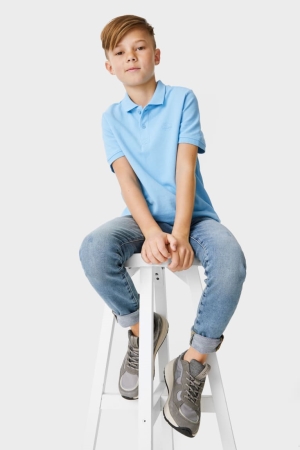 C&A Super Mager Organic Bomull Jeans Pojke Blå | YBJCV-6097