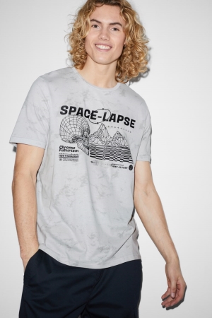 C&A T-shirt Herr Ljusgrå | RJIMD-7432
