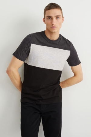 C&A T-shirt Herr Mörkgrå | AJENP-6752