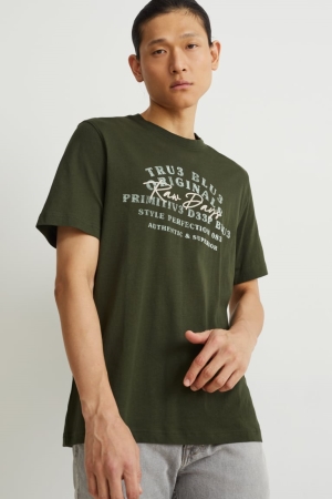 C&A T-shirt Herr Mörkgröna | VXKBG-5896