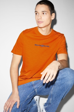 C&A T-shirt Herr Mörkorange | BPKGO-6809