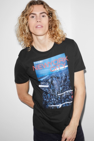 C&A T-shirt Herr Svarta | CAUSM-5403