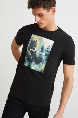 C&A T-shirt Herr Svarta | HMCRG-4512