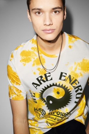 C&A T-shirt Herr Vita Gula | QOXUR-3208