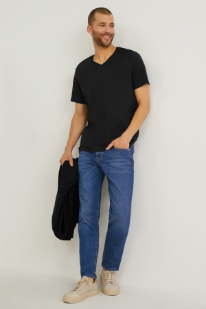 C&A Tapered Jeans Herr Blå Mörkblå | ZUCMP-9750