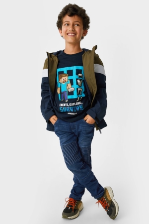 C&A Tapered Organic Bomull Jeans Pojke Blå | RKCDM-8427