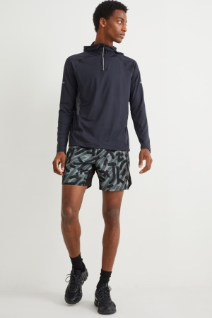 C&A Technical Shorts Herr Grå Svarta | TEKDF-3984