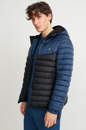 C&A Technical With Hood Recycled Jacka Herr Mörkblå | XNQIF-5784