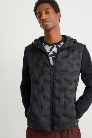 C&A Technical With Hood Recycled Jacka Herr Svarta | ZCTJH-6302