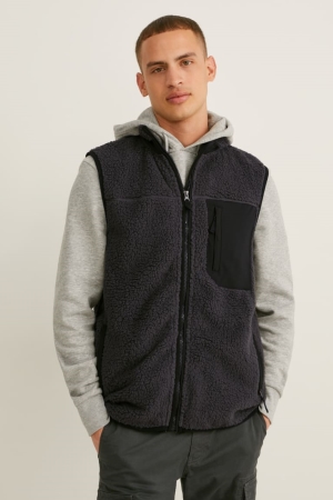 C&A Teddy Fur WaistThermolite® Recycled Jacka Herr Mörkgrå | QVFNK-1928