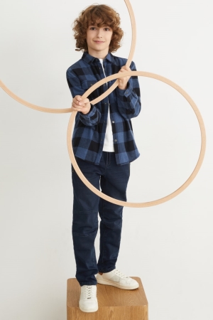 C&A Thermal Jeans Pojke Blå | SKAEX-9361