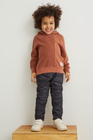 C&A Thermal Patterned Långbyxor Pojke Mörkgrå | KRPBM-7210