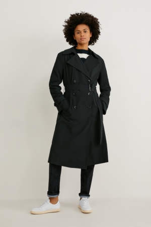 C&A Trench Bionic-finish®eco Jacka Dam Svarta | EOKHM-5923