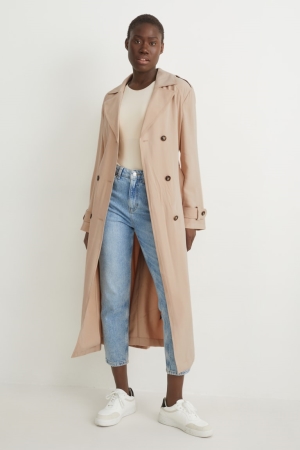C&A Trench With Lenzing™ Ecovero™ Rockar Dam Beige | BRPXK-4187