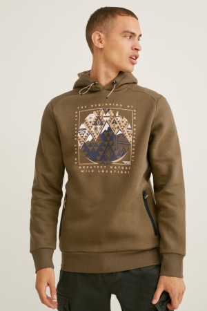 C&A Tröjor Herr Khaki | ADRTE-6928