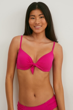 C&A Underwire Bikini Vadderad Lycra® Xtra Life™ Badkläder Dam Rosa | EMPXG-8936