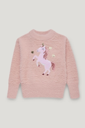 C&A Unicorn Shiny Jumpers Tjej Rosa | XEANI-0254