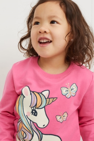 C&A Unicorn Tröjor Tjej Rosa | CPNAJ-1958