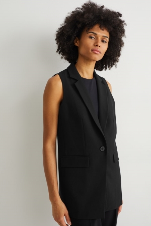 C&A Waistcoat Jacka Dam Svarta | CIATW-5214