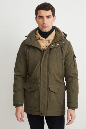 C&A With Hood Jacka Herr Khaki | UBCMV-5136