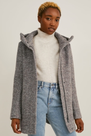 C&A With Hood Ull Blend Rockar Dam Beige | OSTCV-2794
