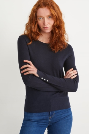 C&A With Lenzing™ Ecovero™ Jumpers Dam Mörkblå | SFKRV-7061