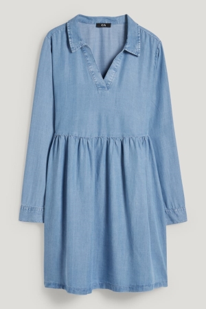 C&A With Tencel™ Lyocell Fibres Klänning Dam Blå | ZHTMO-9701